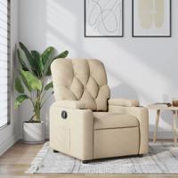 Fauteuil verstelbaar stof crmekleurig