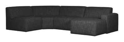 WOOOD Exclusive Hoekbank 'Avelon' U-vorm, kleur Antraciet