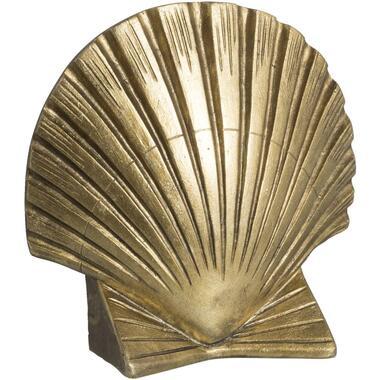 Boekensteun Schelp - goudkleurig - 16x16x5 cm - Leen Bakker