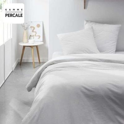 Vandaag prestige vandaag Blate - 240 x 260 cm - 2 personen - 100% percale macramé -afwerking - krijt
