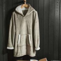 Fleece geruit sweatshirt - TODAY - Lange mouwen en zak - 70 x 87 cm - Beige Fleece geruit sweatshirt - TODAY - Lange mouwen en zak - 70 x 87 cm - Beige