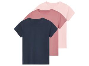 esmara 3 Kinder T-shirts (Donkerblauw/lichtroze/donkerroze, 134/140)