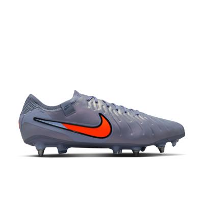 Nike Tiempo Legend 10 Elite IJzeren-Nop Voetbalschoenen (SG) Pro Player Lichtblauw Felrood Zwart