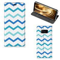 Samsung Galaxy S8 | Hoesje met Magneet | Zigzag Blauw