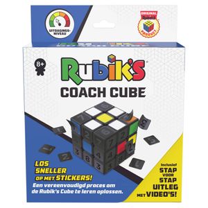 Spin Master Rubik’s Coach Cube - Leer de kubus van 3x3 op te lossen met stickers handleiding en video's
