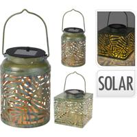 Excellent Houseware Solar lantaarn metaal 2 verschillende uitvoeringen Excellent Houseware Solar lantaarn metaal 2 verschillende uitvoeringen