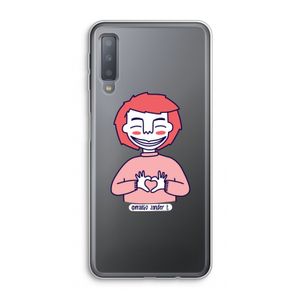 Hartje: Samsung Galaxy A7 (2018) Transparant Hoesje