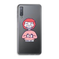 Hartje: Samsung Galaxy A7 (2018) Transparant Hoesje