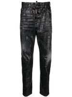 DSQUARED2 jean slim à fini enduit - Noir