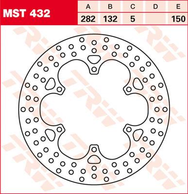 TRW Remschijf, remschijven voor de moto, MST432