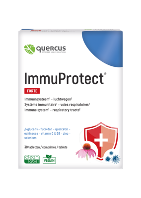 Quercus Immunteit & Luchtwegen ImmuProtect Forte 30Tabletten Quercus Immunteit & Luchtwegen ImmuProtect Forte 30Tabletten