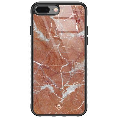 iPhone 8 Plus/7 Plus glazen hardcase - Marble sunkissed