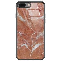 iPhone 8 Plus/7 Plus glazen hardcase - Marble sunkissed iPhone 8 Plus/7 Plus glazen hardcase - Marble sunkissed
