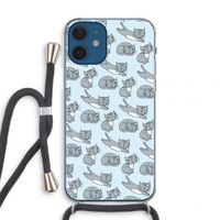 Poezen: iPhone 12 mini Transparant Hoesje met koord