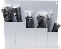 Dresselhaus Cable harness wall shelf black 5-way, commercial v