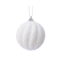 Kerstbal foam d8cm winterwit