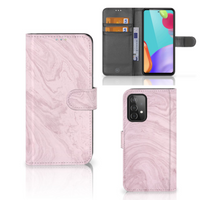 Samsung Galaxy A52 Bookcase Marble Pink - Origineel Cadeau Vriendin - thumbnail