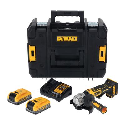 DeWALT DCG404S2T Compacte accu haakse slijper 125mm 18V XR POWERSTACK 3.5Ah in TSTAK DeWALT DCG404S2T Compacte accu haakse slijper 125mm 18V XR POWERSTACK 3.5Ah in TSTAK