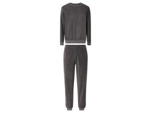LIVERGY Badstof heren pyjama (S, Grijs)