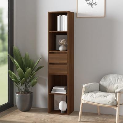 Boekenkast 36x30x171 cm bewerkt hout bruin eikenkleur
