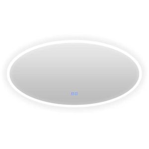 Badkamerspiegel Casajoy Bright 120x60cm Ovaal Ledverlichting en Anticodens