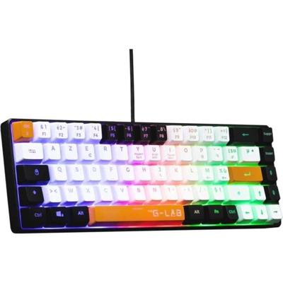 Gamingtoetsenbord - THE G-LAB - KEYZ-HYDRO-BKWO/FR - 60% membraan 3 kleuren Zwart + Wit + Oranje