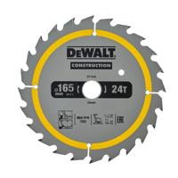 DeWALT Cirkelzaagblad voor Hout | Construction | Ø 165mm Asgat 20mm 24T - DT1949-QZ