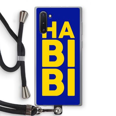Habibi Blue: Samsung Galaxy Note 10 Transparant Hoesje met koord