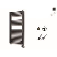 Elektrische Design Radiator Sanicare Plug En Play 111,8 x 60 cm Mat Zwart Thermostaat Zwart 730 Watt Sanicare - thumbnail