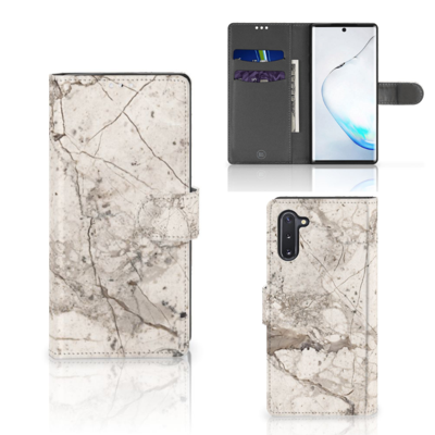 Samsung Galaxy Note 10 | Bookcase | Marmer Beige