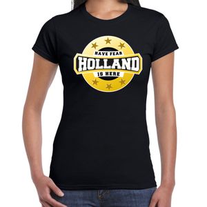 Holland is here t-shirt zwart voor dames