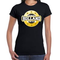 Holland is here t-shirt zwart voor dames