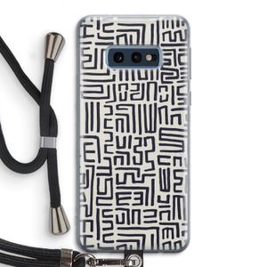 Moroccan Print: Samsung Galaxy S10e Transparant Hoesje met koord