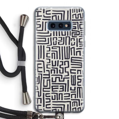 Moroccan Print: Samsung Galaxy S10e Transparant Hoesje met koord