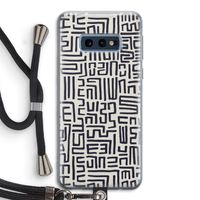 Moroccan Print: Samsung Galaxy S10e Transparant Hoesje met koord