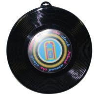 Plastic LP grammofoonplaat wanddecoratie 48 cm Plastic LP grammofoonplaat wanddecoratie 48 cm