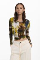 Herfst bloemen T-shirt - GREEN - L Herfst bloemen T-shirt - GREEN - L
