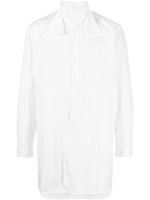 Yohji Yamamoto chemise en coton à design superposé - Blanc - thumbnail