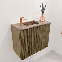 Toiletmeubel Mondiaz Joya Dlux | 50 cm | Meubelkleur Dusk | Faye wastafel Arena Wasbak Links | 1 kraangat