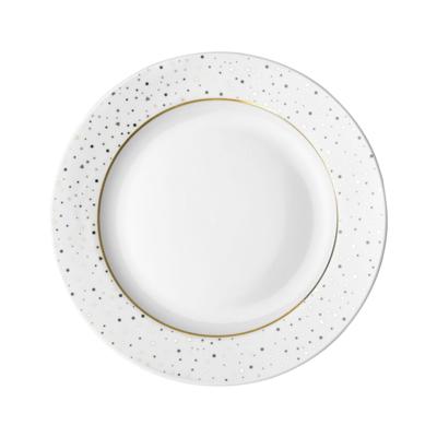 Dutch Rose bord plat 21cm met glitter