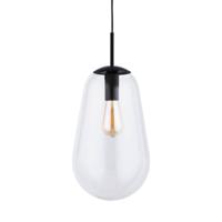 Lyora Ø 22cm hanglampPear Medium zwart met helder glas - 7798