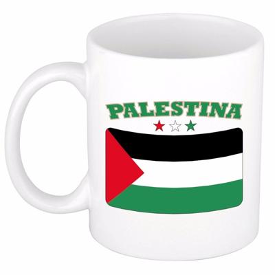 Koffie mok - Palestina - vlag print - 300 ml - wit - keramiek - Supporters - Landen - Beker Koffie mok - Palestina - vlag print - 300 ml - wit - keramiek - Supporters - Landen - Beker