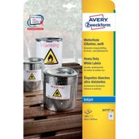 Avery Zweckform J4773-10 weerbestendige etiketten ft 63,5 x 33,9 mm (b x h), 2.400 etiketten, wit