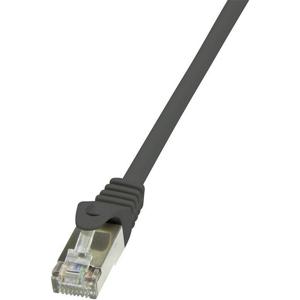 LogiLink CP1063S RJ45 Netwerkkabel, patchkabel CAT 5e F/UTP 3.00 m Zwart Snagless 1 stuk(s)