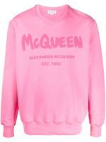 Alexander McQueen sweat à logo imprimé - Rose - thumbnail