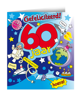 Wenskaart &apos;Gefeliciteerd 60 jaar&apos;