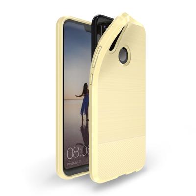 Huawei P20 Lite | TPU Hoesje | Geborsteld Goud