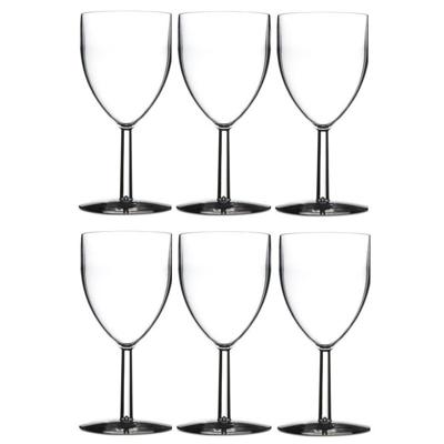 Rosti Mepal Wijnglazen - 6x - kunststof - 300 ml - 8 x 16 cm - outdoor/camping