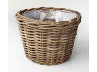 Bloempot Pot Rotan Antique Grey D20H16 cm - Van der leeden