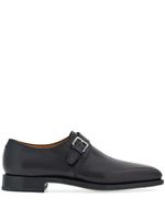 Ferragamo chaussures en cuir à boucles - Noir